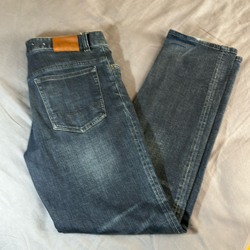 PRANA JEANS MEN   34Wx32 DARK BLUE Straight